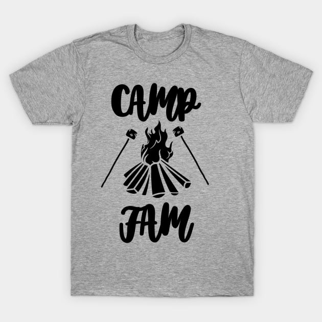 Camp Fam Funny Camping Quote T-Shirt by Grun illustration 